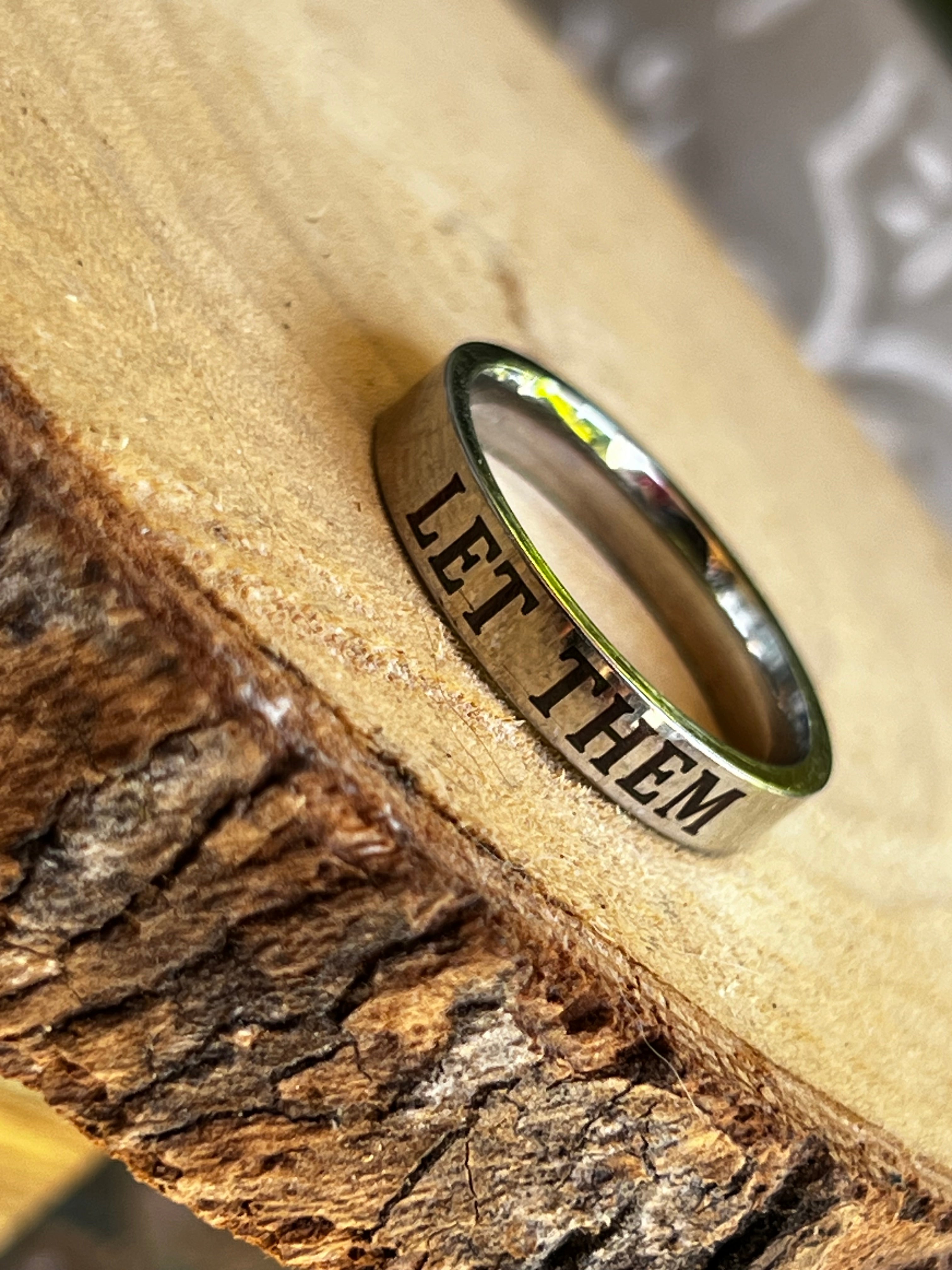 ✨ Shiny Chrome "Let Them" Ring