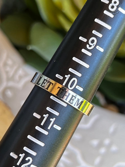 ✨ Shiny Chrome "Let Them" Ring
