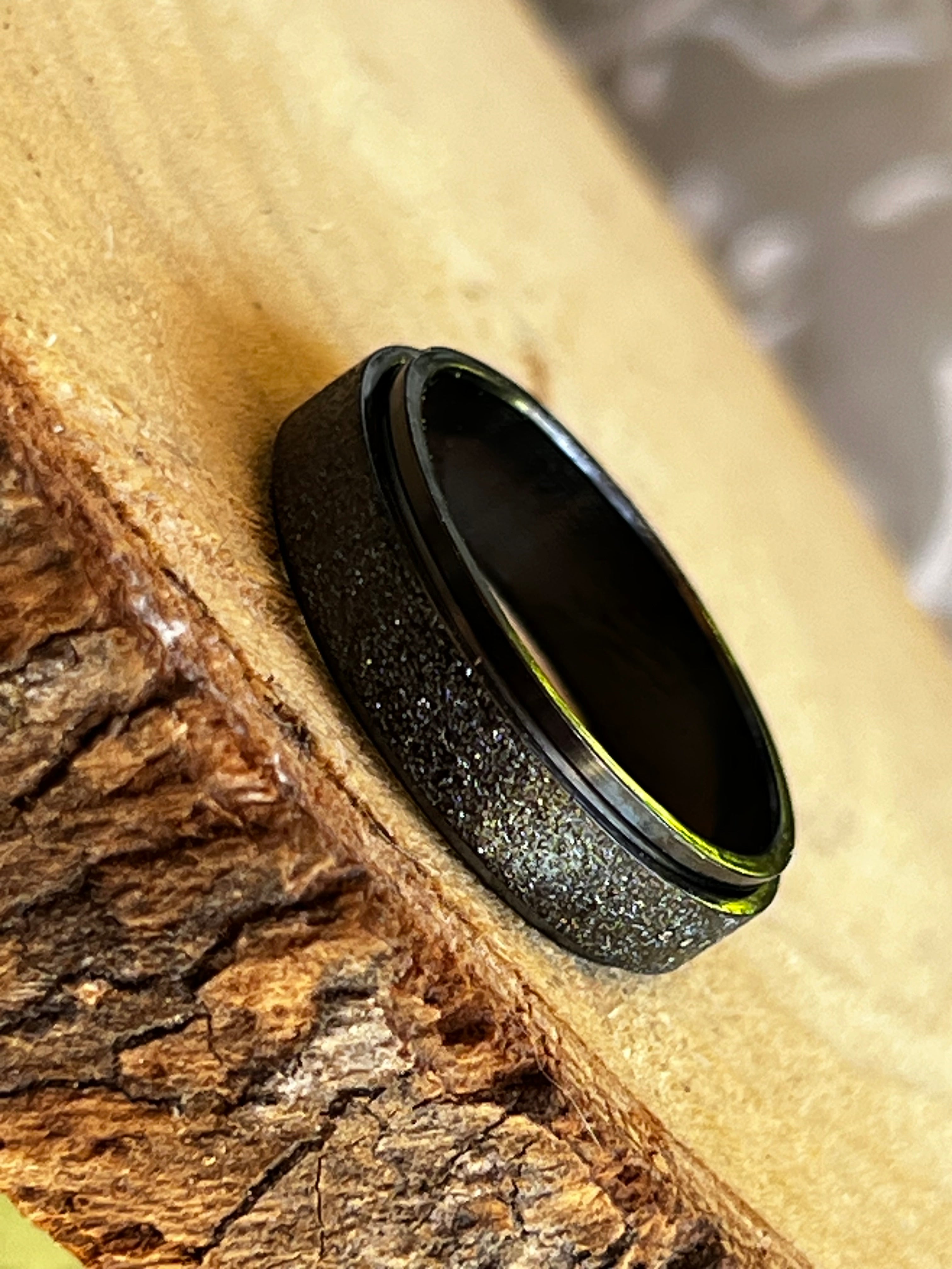 "Keep F!@king Going" 🖤Black Spinner Ring (Size 10)
