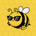 Bee Logo Honeycomb Background